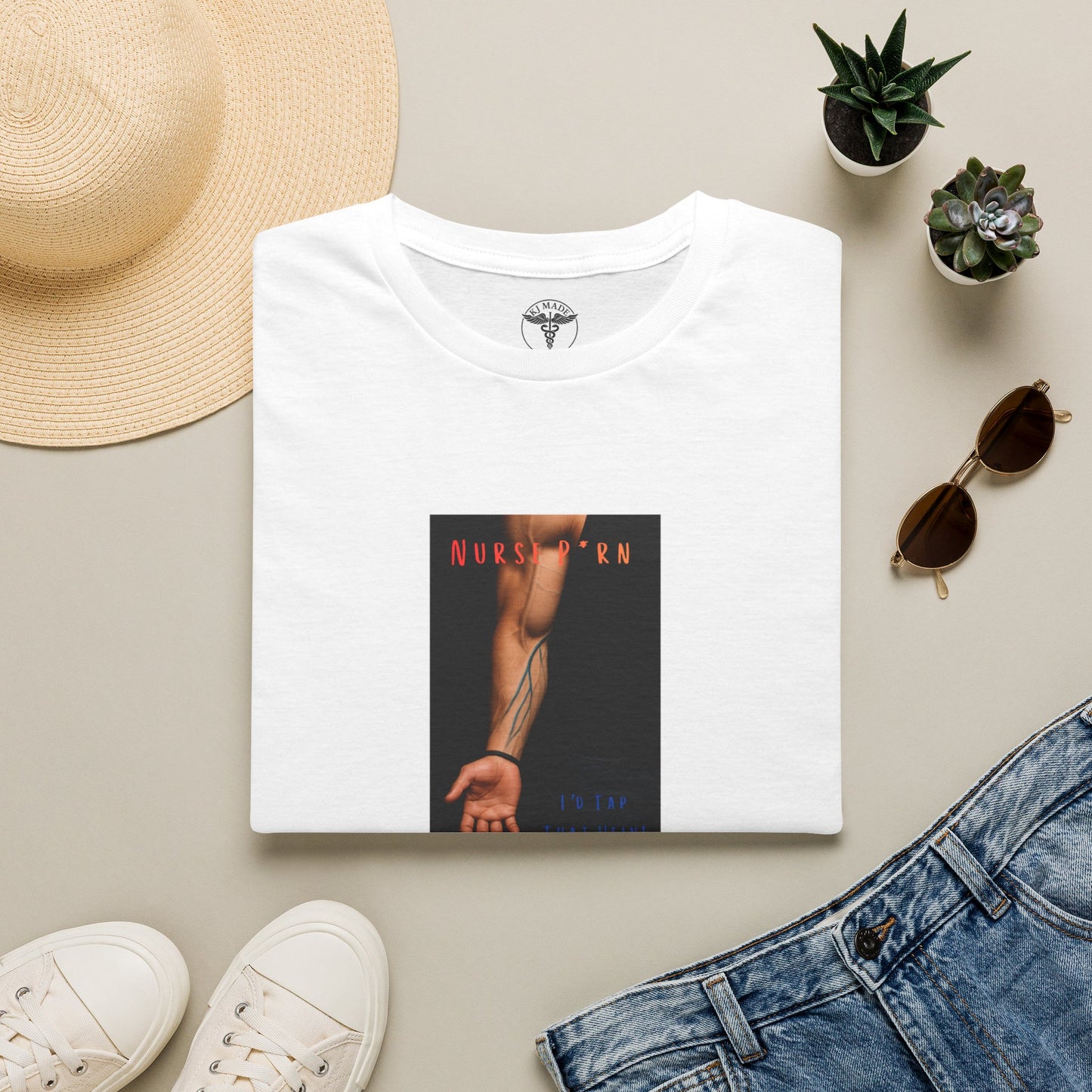 "Nurse P*rn, I'd Tap that Vein," Clever Medical Humor Tee,