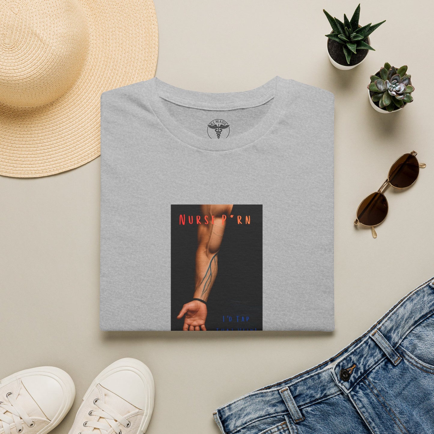 "Nurse P*rn, I'd Tap that Vein," Clever Medical Humor Tee,