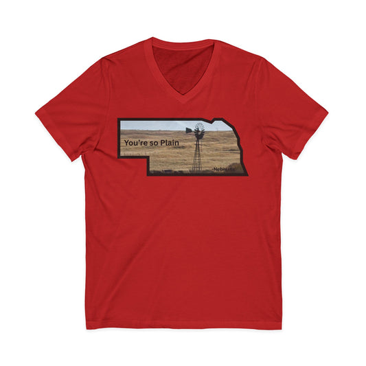 You’re so Plain Nebraska Outline Tee | Windmill Landscape Shirt