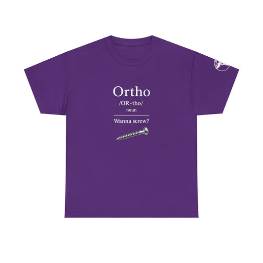 Ortho: Wanna Bone Screw? (Black, white ink)