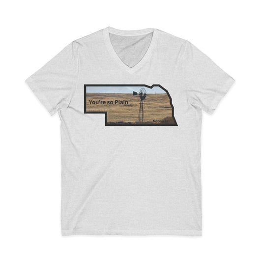 You’re so Plain Nebraska Outline Tee | Windmill Landscape Shirt